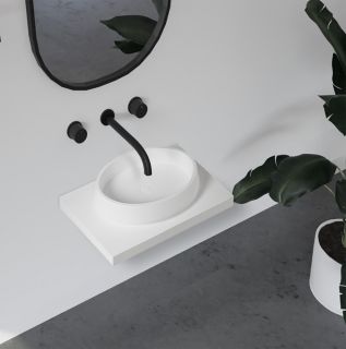 Раковина ABBER Stein AS2605 60см белый матовый